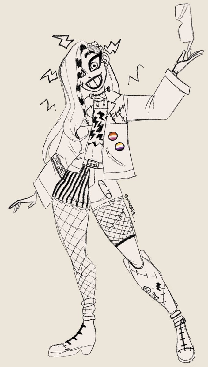 Doodle of Frankie having that thang on!!! #MonsterHigh