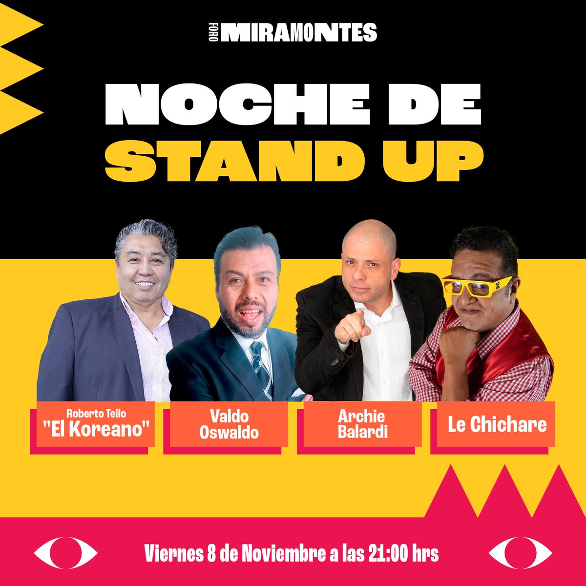 ForoMiramontes's tweet photo. Viernes 08 de Noviembre 🗓️ en Foro Miramontes, en Super Plaza Miramontes en el 4to piso, frente Smart. 
Tragos al 2x1 de 7 a 9pm. 🎭
Boletos disponibles en New Ticket o en taquilla.
Cover: $336 pesos 📣
#comedia #standup #sur #foro #foromiramontes #risas #coapa #tlalpan #coyoacan https://t.co/IT1x3B186Z