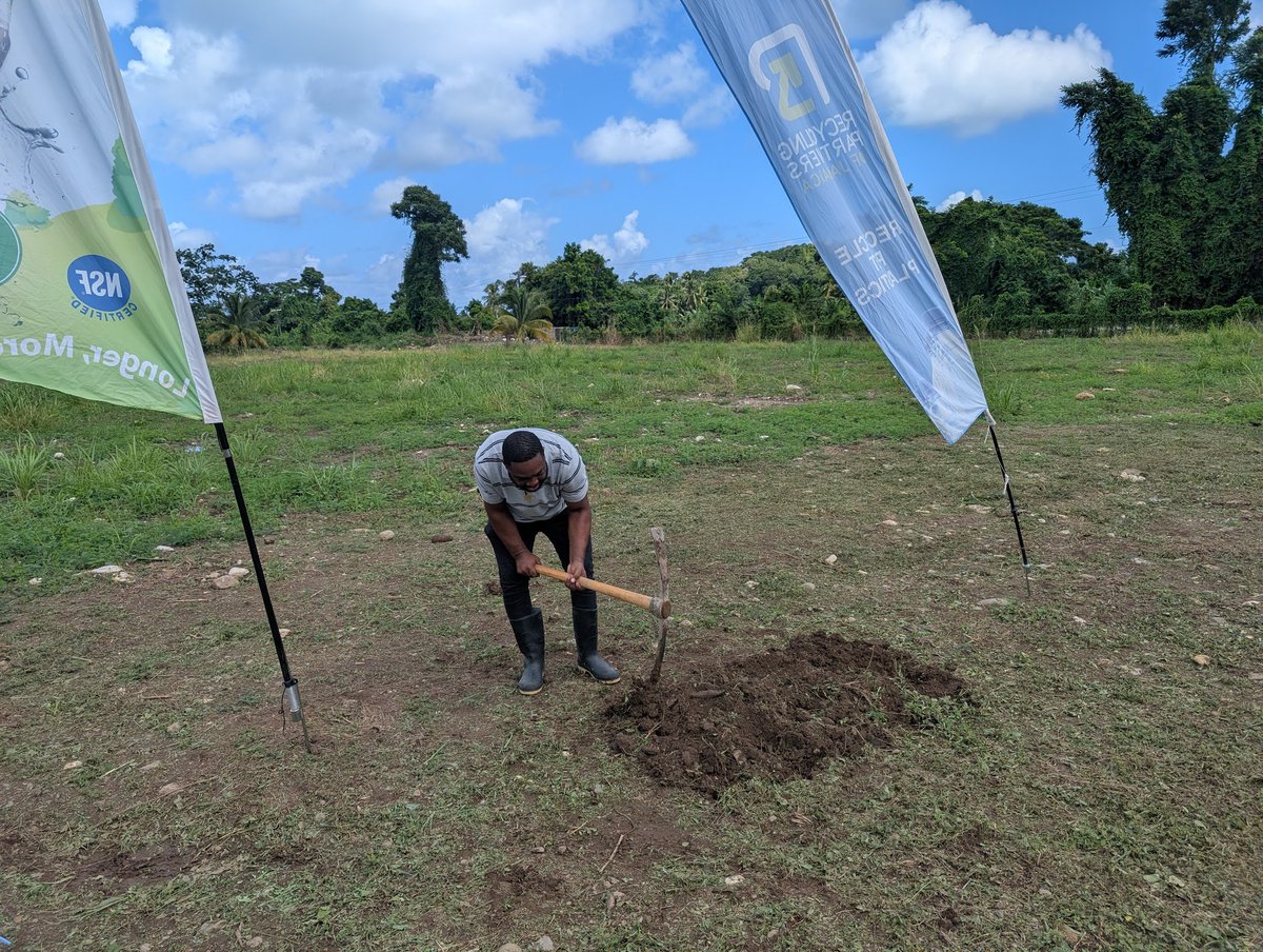 Travelled all the way to Portland last week for a groundbreaking for a new recycling redemption centre. And when I get there, a man on the site is already breaking the ground!!! Wanted to have strong words with him but he had a pick-ax in his hands.