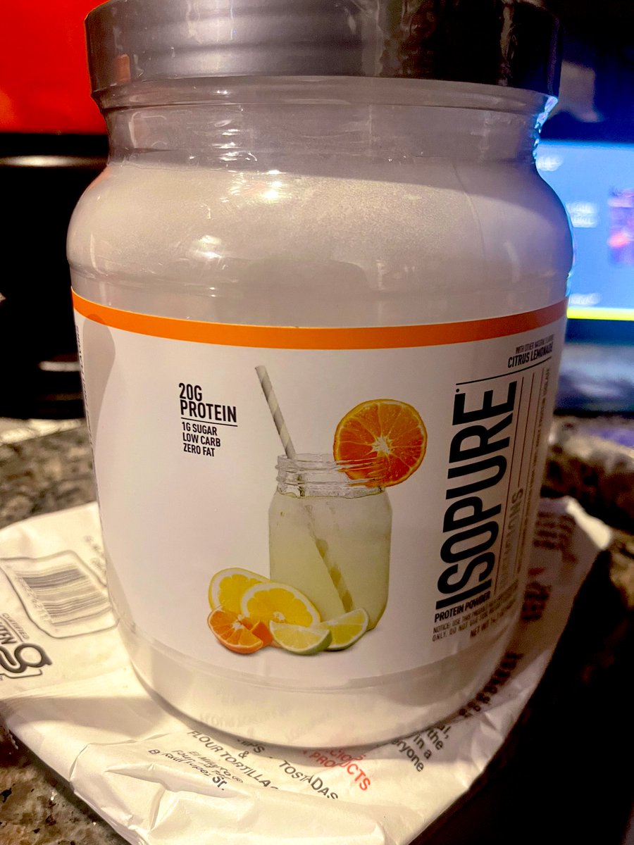 SueHappy3's tweet photo. One of my favorite brands for protein is #isopure this is a new addition to my post workout …
Hope it does its magic..
#postworkout #protein #musclebuilding #musclerecover https://t.co/Zf5NE9c4lv