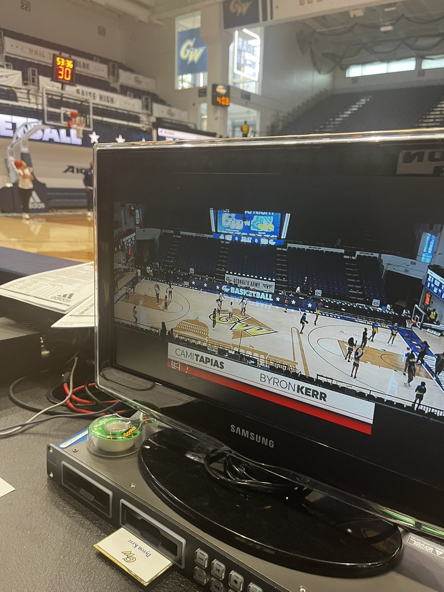 camitapias_2's tweet photo. Year three with Byron Kerr supporting @GW_WBB and the season opener brought a win! Nothing better than basketball season back in action. Let’s go, team!
#RaiseHigh #GoRevs 💛💙 https://t.co/N8jEmcZhgO