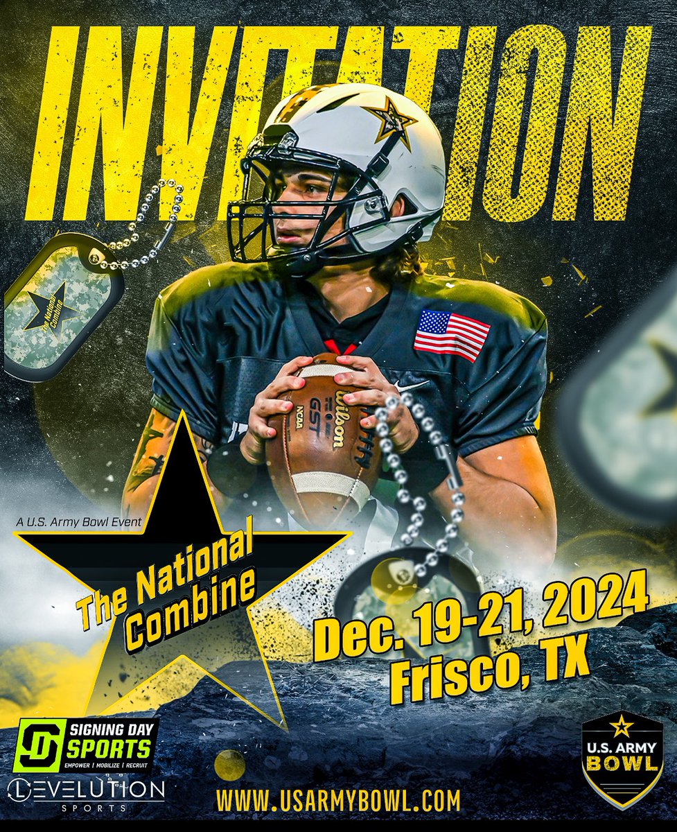 Dexter Ricard Jr (@dexterricardqb) on Twitter photo Proud to receive my official invitation letter to #TheNationalCombine at the <a href="/USArmyBowl/">Military Appreciation Bowl Week</a>. Thank you <a href="/GregCooperNJ/">Greg Cooper</a>
•
•
•
<a href="/ArmyBowlCombine/">USArmyBowlCombine</a> <a href="/QBHitList/">QBHitList.com</a> <a href="/lricard8/">Lester Ricard Jr.</a> <a href="/jkleesportz/">JK Lee Sportz</a> <a href="/CoachAsberry/">Darrell Asberry</a> Proud to receive my official invitation letter to #TheNationalCombine at the <a href="/USArmyBowl/">Military Appreciation Bowl Week</a>. Thank you <a href="/GregCooperNJ/">Greg Cooper</a>
•
•
•
<a href="/ArmyBowlCombine/">USArmyBowlCombine</a> <a href="/QBHitList/">QBHitList.com</a> <a href="/lricard8/">Lester Ricard Jr.</a> <a href="/jkleesportz/">JK Lee Sportz</a> <a href="/CoachAsberry/">Darrell Asberry</a>