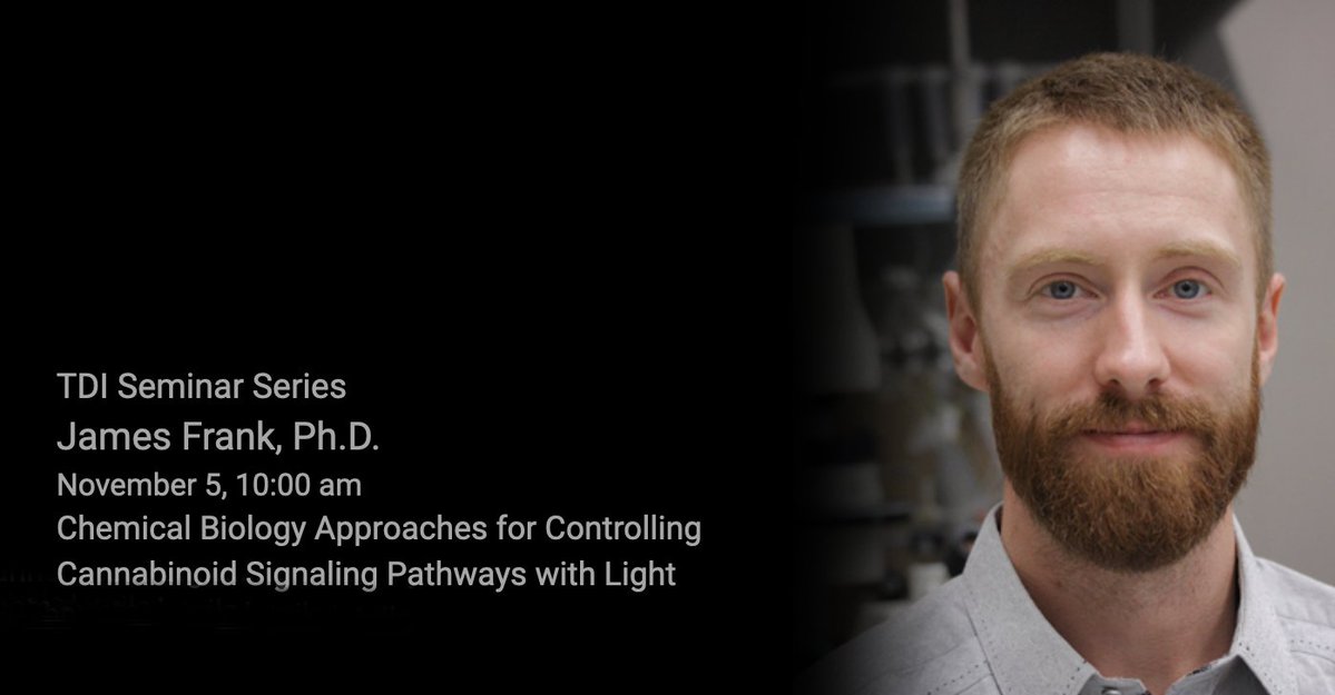 Join the Vollum's Dr James Frank as he presents "Chemical Biology Approaches for Controlling Cannabinoid Signaling Pathways with Light" on Tuesday, 11/5, at 10am EST. Use link below to connect to this NIH TDI seminar. <a href="/NIH/">NIH</a> 
irp.nida.nih.gov/organization/o…