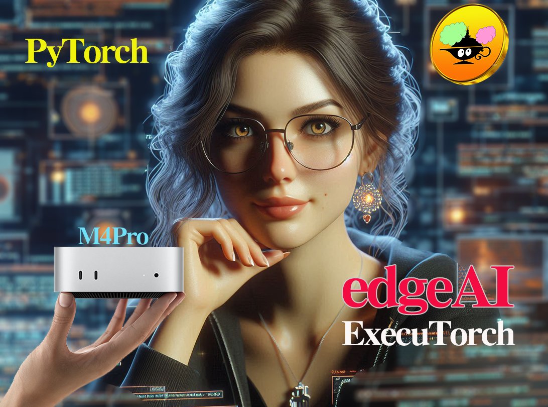 ov60clubs's tweet image. #ExecuTorch か #Macmini M4Pro が発売か、「年末年始の休みを奪うきか〜」 以前 Macmini M2Pro とPyTorch で遊びましたが Metal の依存の関係で GPUの加速感が味えなかった😅 ExecuTorchがどんなもんかですが2024LastRun だ😊 M4ProでPyTorch 2.0、torch.compile、torch.exportが素直に動くか? 🧐
