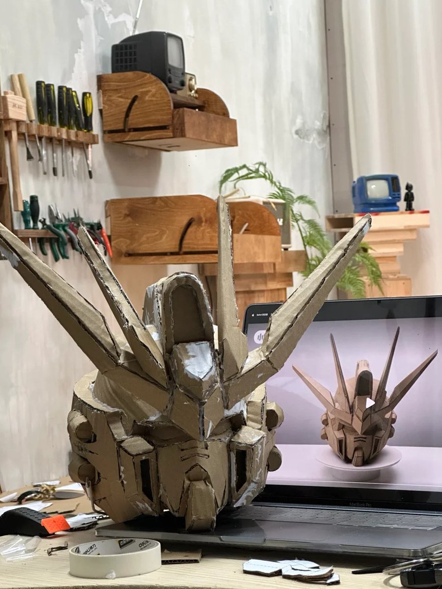 Lychee_na2's tweet photo. 私のメカ魂に火がつきました（笑）
#メカニック #ハンドメイド #ガンダム #手作りおもちゃ https://t.co/MjGDLu9zQW