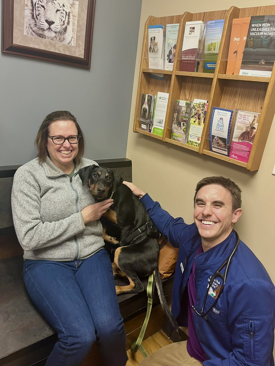 Dr. Unsell and his new patient, Olive! We are so excited for her to join our family of patients!