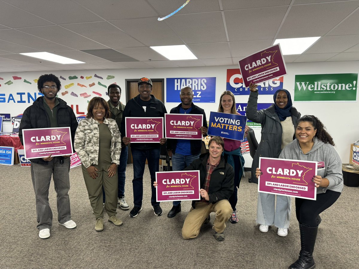 samakabforhouse's tweet photo. Out door-knocking with my MN House colleagues for Rep. Mary Clardy! Less than 24 hours to go—let’s finish strong! #Vote #TeamClardy #MNPolitics https://t.co/Wl2FsUNblX