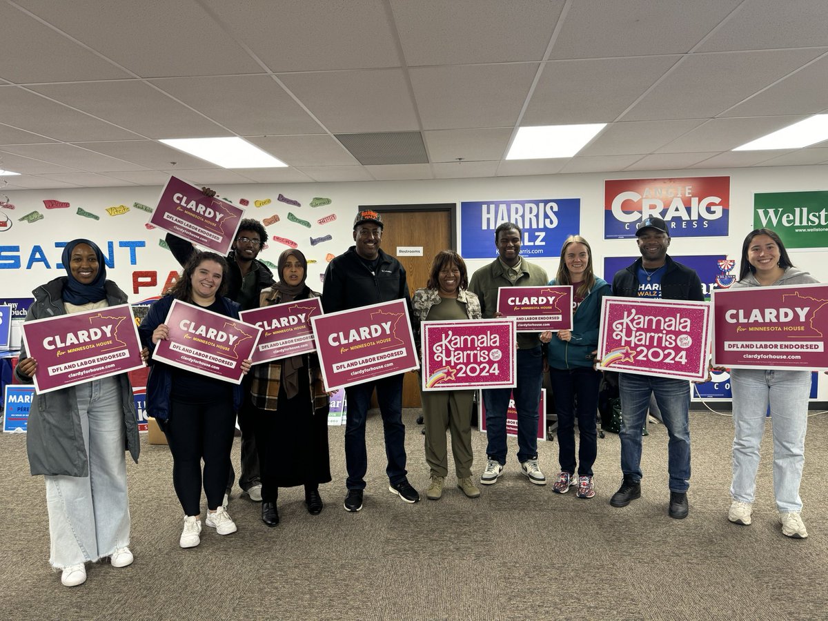samakabforhouse's tweet photo. Out door-knocking with my MN House colleagues for Rep. Mary Clardy! Less than 24 hours to go—let’s finish strong! #Vote #TeamClardy #MNPolitics https://t.co/Wl2FsUNblX