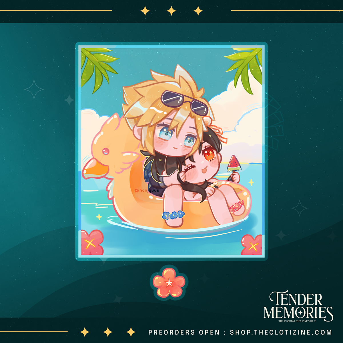 hanjyuus's tweet photo. Preview of my charm for the second volume of The Cloti Zine! They're having a great time in Costa del Sol together 🏝️🌊🍉 #クラティ

Pre-orders are going on now so check them out! More info on @theclotizine 💙 https://t.co/PLGqKqI0aZ