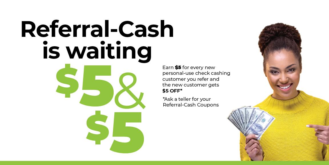 yourexchange's tweet photo. Earn $5 for every referral in check cashing! Plus, a chance to win $500! Follow for more information https://t.co/9lsIgqVeZi   #ReferralProgram #CashBonus https://t.co/XgQ8zOV1dW