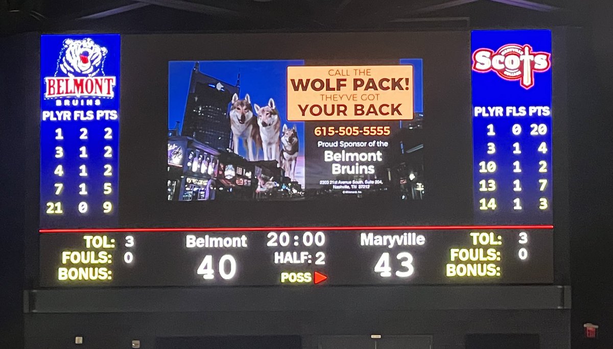 <a href="/MCMensHoops/">Scots Basketball</a> leading Belmont at the half 💪💪💪