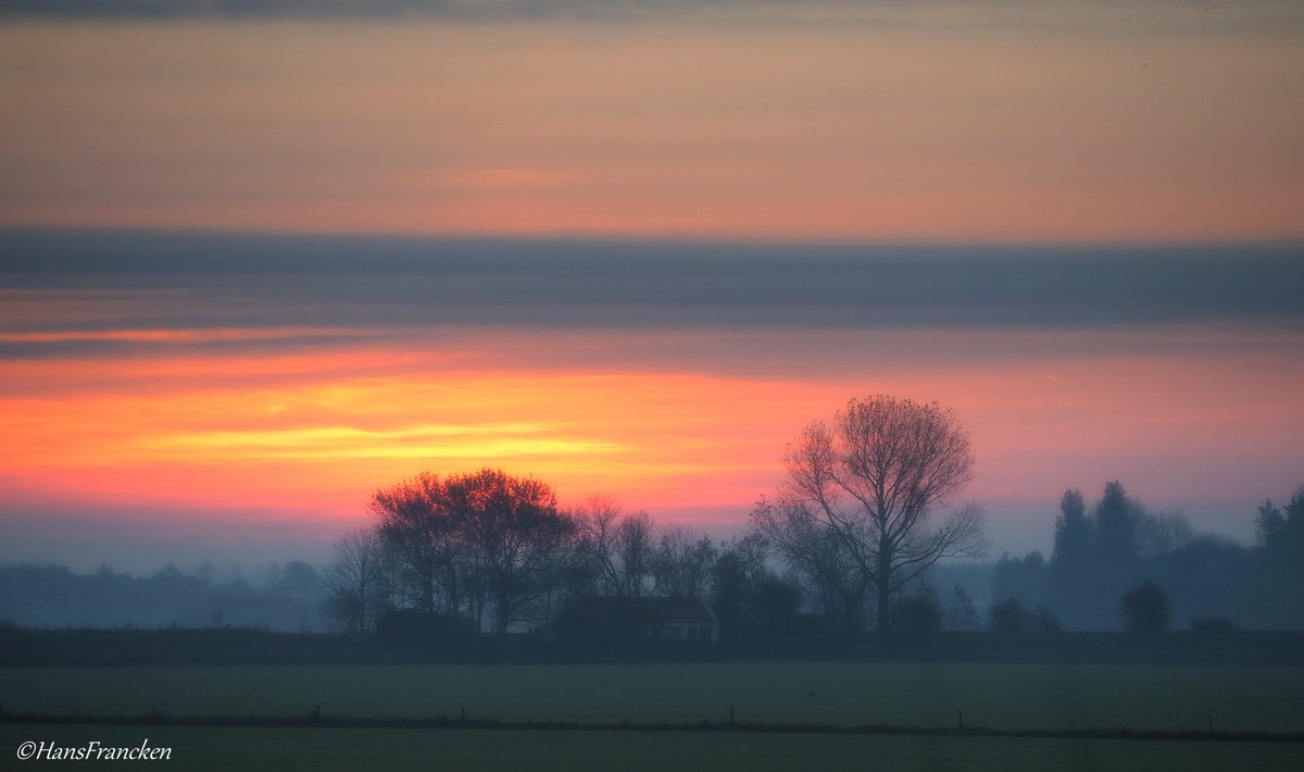 HFrancken's tweet photo. Hoeiemorruhhuh allemaal mooie dinsdag gewenst !! Zonsopkomst van zondag jl. voor we hier in de mist verdwenen bij #Gapinge, #Walcheren , #MooiZeeland, @pictureofNL https://t.co/36rWytFEe1