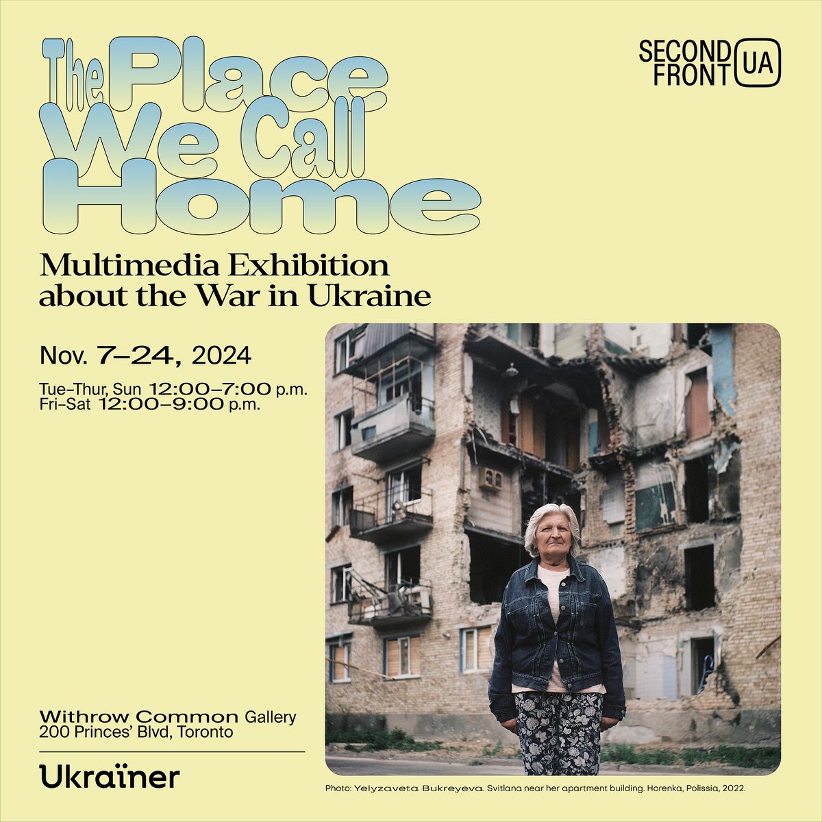 "The Place We Call Home" is a powerful, month-long multimedia photography exhibition shedding light on the resilience, courage, and spirit of Ukrainian civilians living through the turmoil of war in occupied territories. 🎟️Tickets: eventbrite.ca/e/the-place-we…