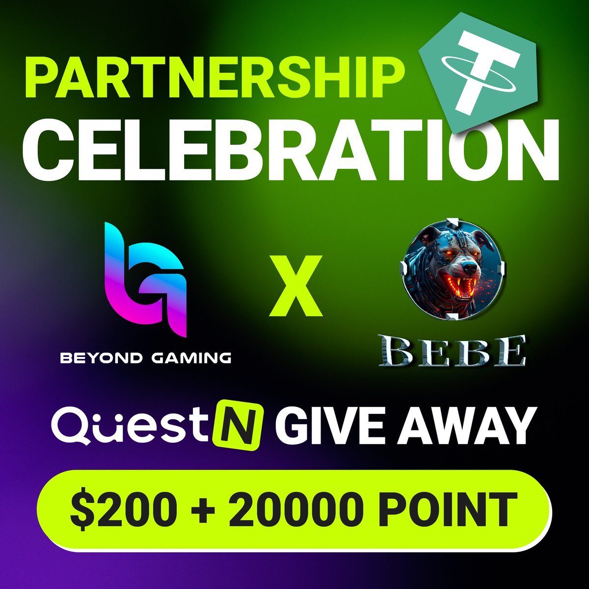BGLabs_'s tweet photo. ๐ BG Chain x BEBE Partnership!
๐ Celebrate with a 200 USDT + 20000 Point Giveaway on QuestN! ๐๐ฐ Join the Web3 & GameFi revolution for a chance to win.
To enter:
๐๐ฅ #BEBE #QuestN #BGChain #GameFi #Web3 #Blockchain #NextBigEvent #wowsummit2024 https://t.co/UmToer18H9