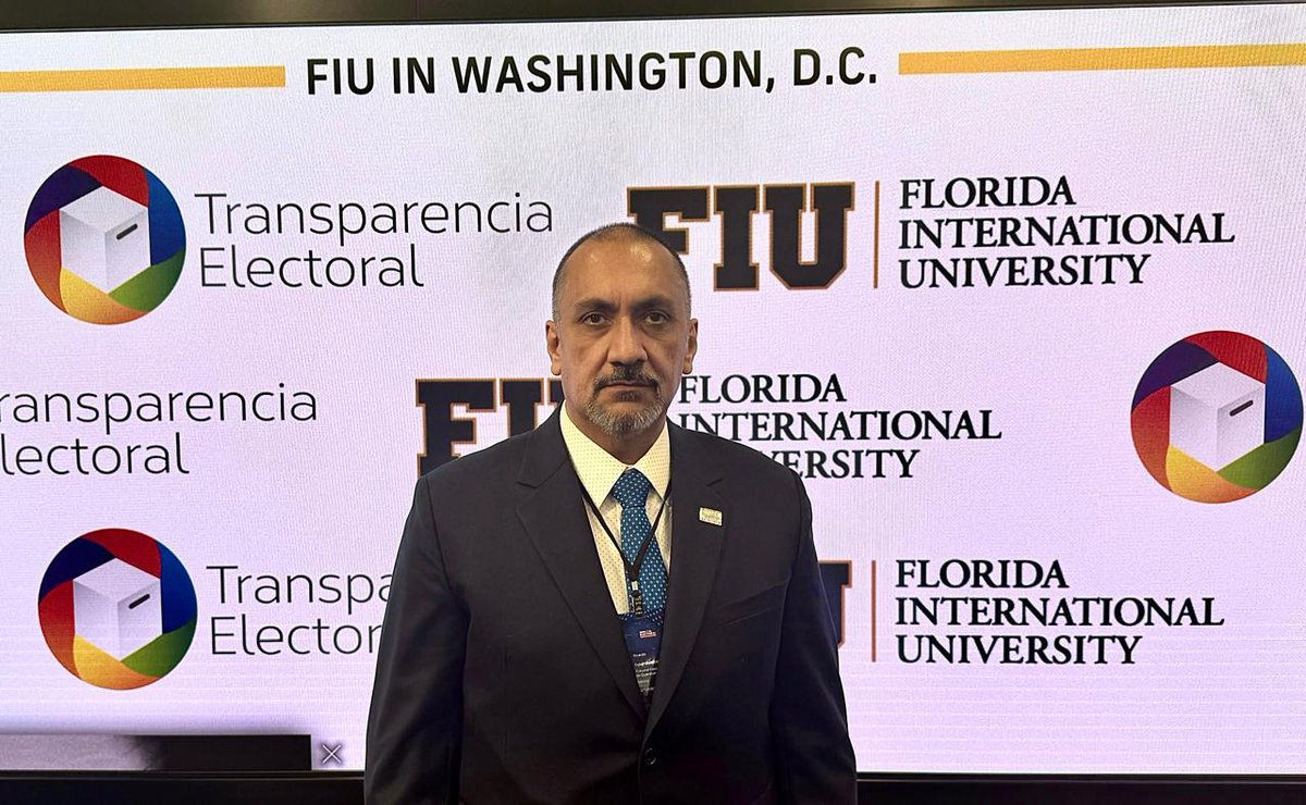 TEEQRO's tweet photo. El @MagdoRGutierrez, invitado por @TransparenciaAL a la Misión de Observación de las elecciones en EE.UU. 2024, participa en Washington, D.C., en el seminario ‘Administración Electoral y Seguridad Electoral’ impartido en el campus de la @FIU. https://t.co/Gj7D9QPFoE