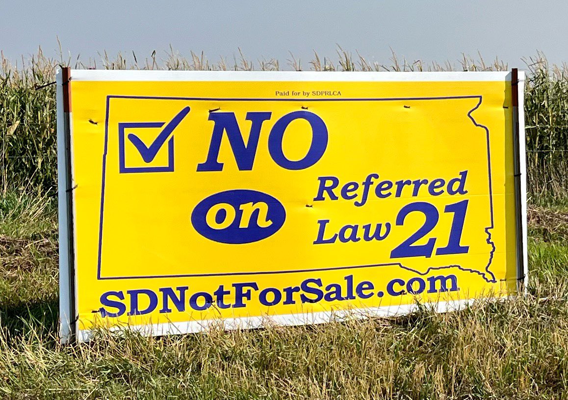 krhofe's tweet photo. If you think building a pipeline through SD to bury CO2 (plant food) 1.5 miles deep in ND, using your tax $ to do it is a stupid idea - 
VOTE NO on RL21. 
#SDPRLCA https://t.co/NFdULEp1s4