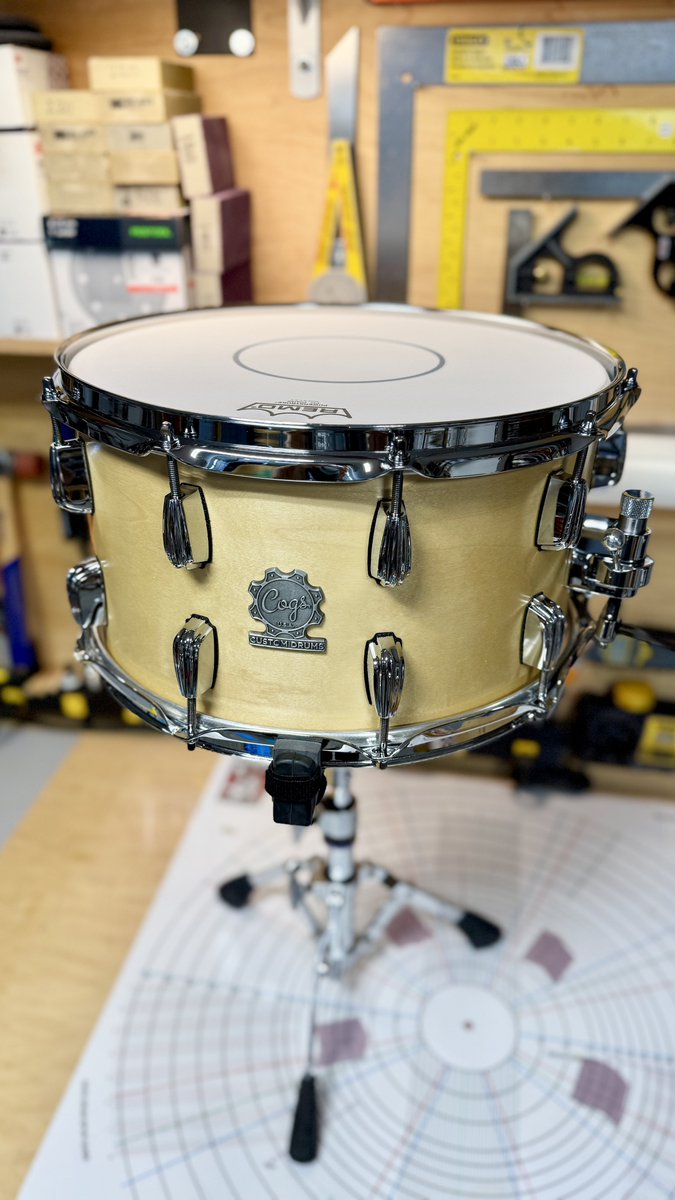 CogsDrums's tweet photo. Cogs SuperSix Maple Nekked Snare Drum. 14x8 inches of awesome. What do you think? https://t.co/q8PdeJD5p9