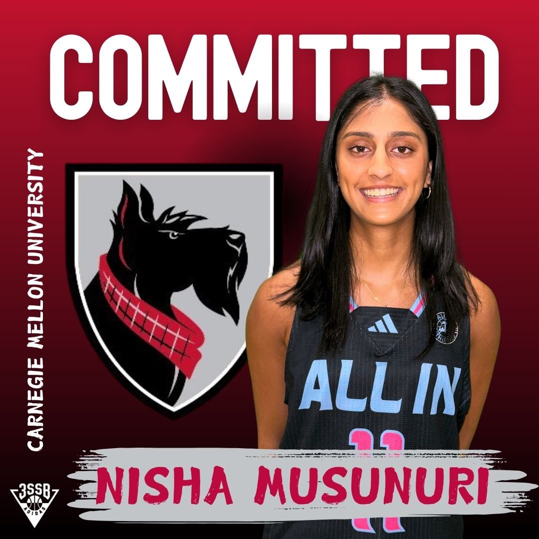 ALL IN Elite Girls 3SSB (@aiaelitegirls) on Twitter photo Congratulations to ALL IN 2025 <a href="/NMusunuri2025/">Nishali Musunuri</a> who has COMMITTED to play basketball at Carnegie Mellon University next year! We are so proud of you Nisha!! <a href="/aiathletics/">ALL IN Athletics</a> @3ssbgcircuit Congratulations to ALL IN 2025 <a href="/NMusunuri2025/">Nishali Musunuri</a> who has COMMITTED to play basketball at Carnegie Mellon University next year! We are so proud of you Nisha!! <a href="/aiathletics/">ALL IN Athletics</a> @3ssbgcircuit