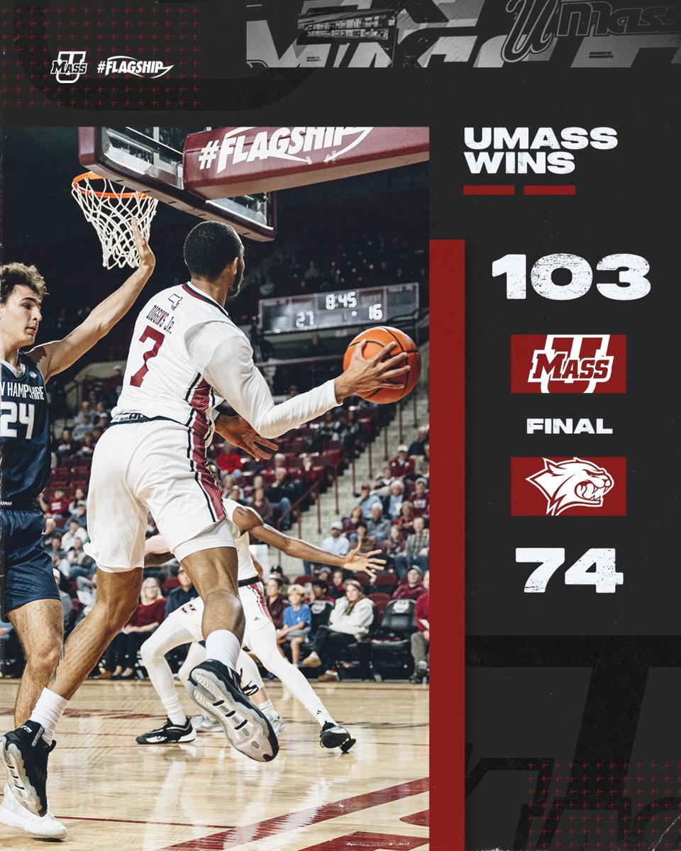 Season Opening Statement 😤

Rahsool Diggins drops 26 as the Minutemen score 103 points to open the 2024-25 campaign

#Flagship🚩