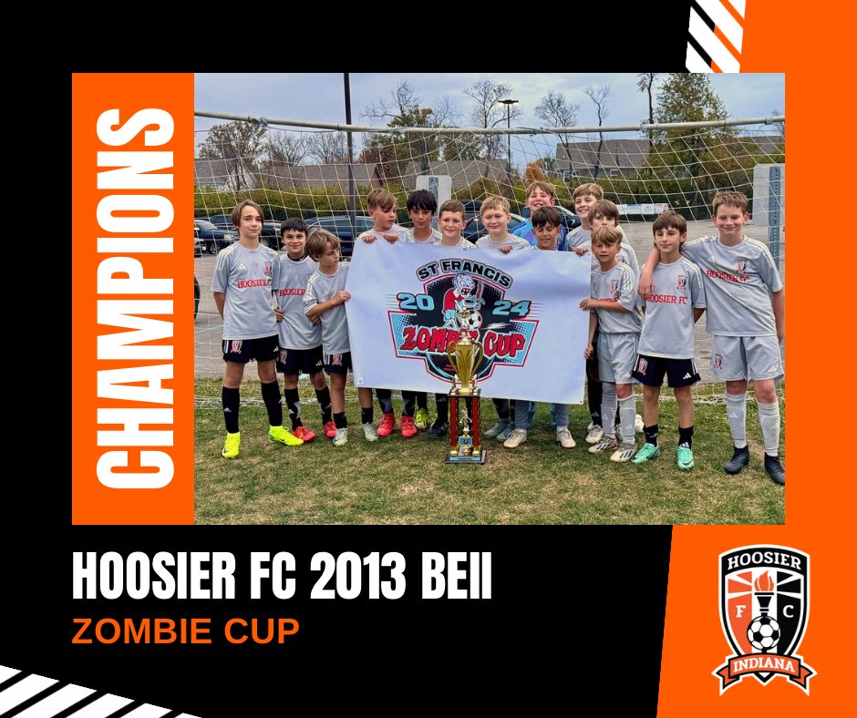 Over the weekend our Hoosier FC 2013BEII fought hard and brought home a championship trophy from Zombie Cup! 

Way to go boys! We are so proud of you! 

#developmentmatters #itsahoosierthing #hfcfamily🧡⚽️🖤