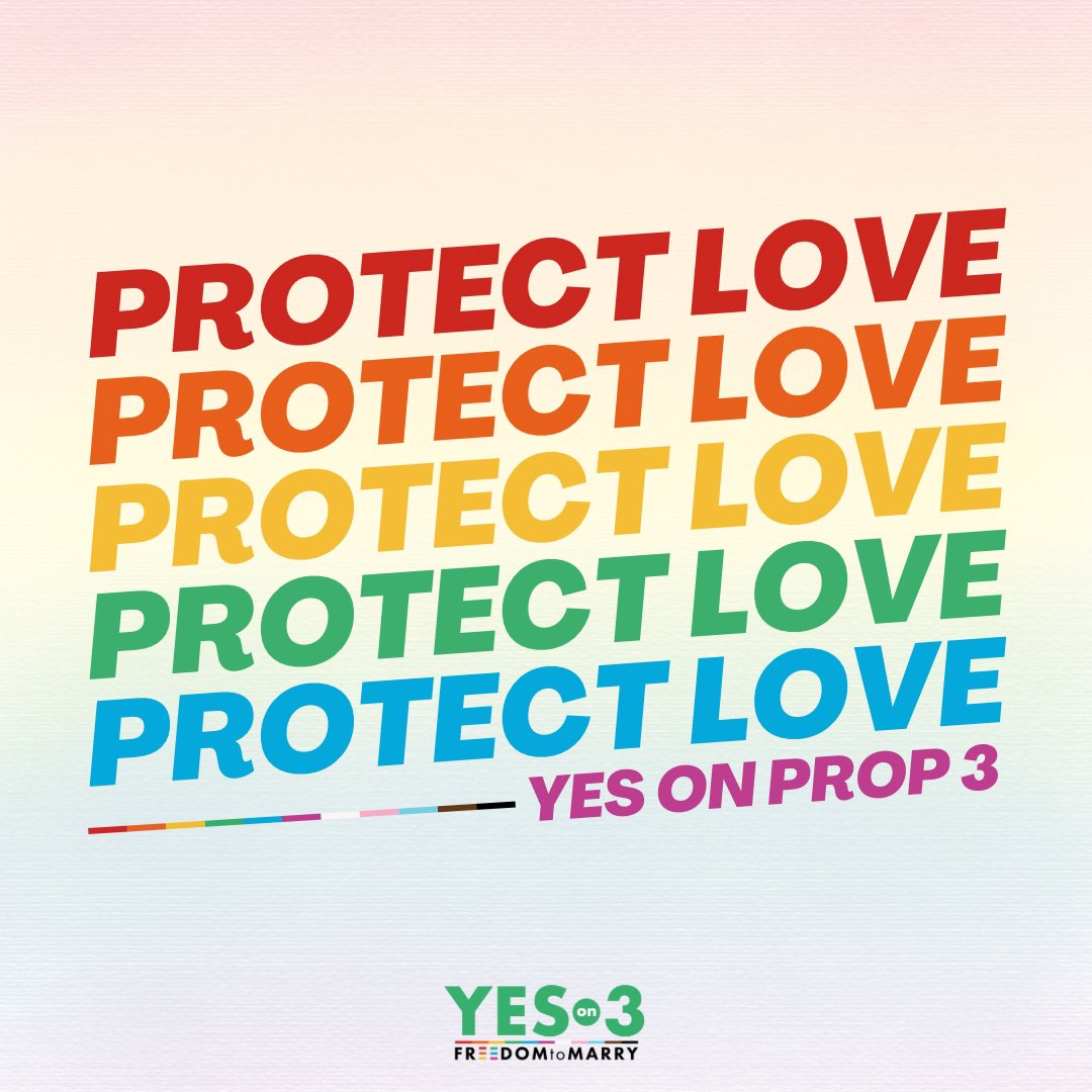 YesonProp3CA's tweet image. Everyone deserves to love and be loved— vote YES on Prop 3! 💖💍 Learn more at YesOnProp3CA.com and figure out your voting plan at IWillVote.com!  #yesonprop3ca #gotv