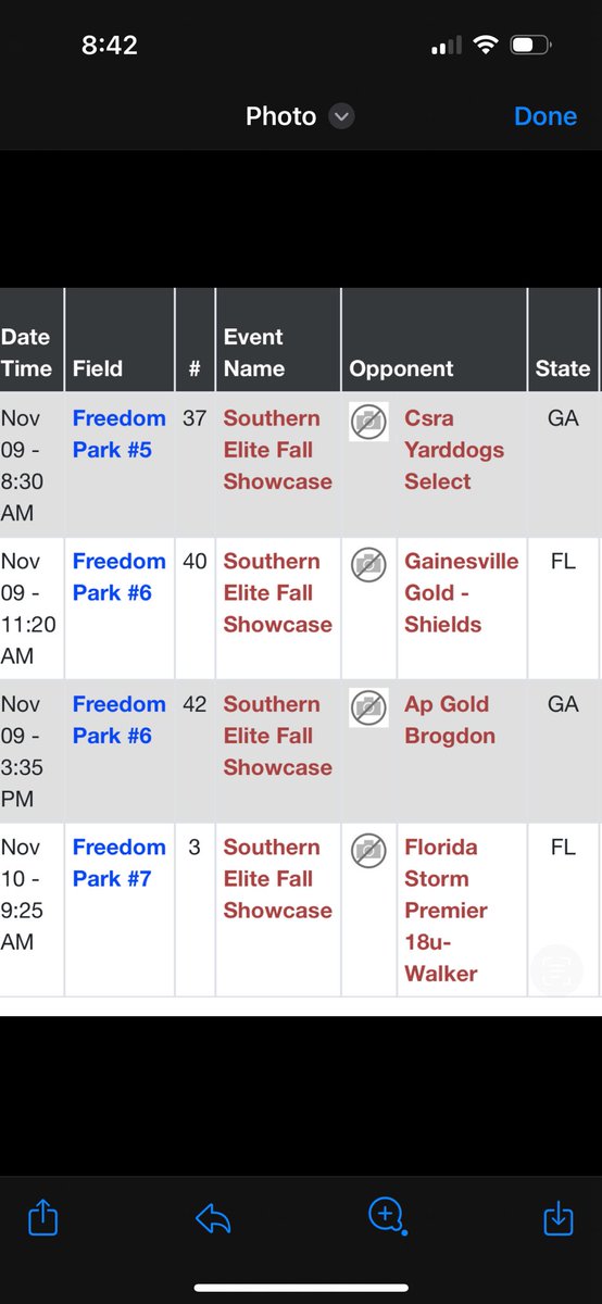 Alainalyons2007's tweet photo. Schedule for this weekend for the southern elite  showcase https://t.co/kApECy8wXu