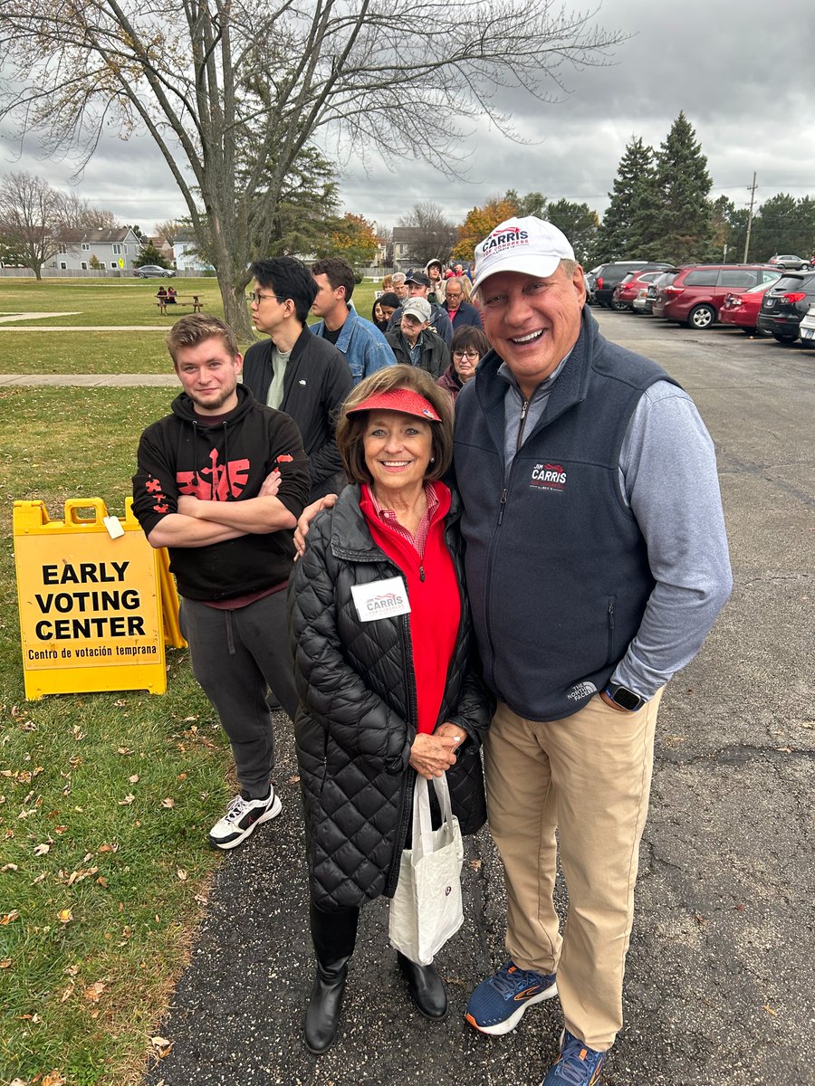 Working the polling places with my dear mother-in-law, Sharon, who has been out every day at different spots, sharing her hope for change in our government and in support of my candidacy. I love her very much!