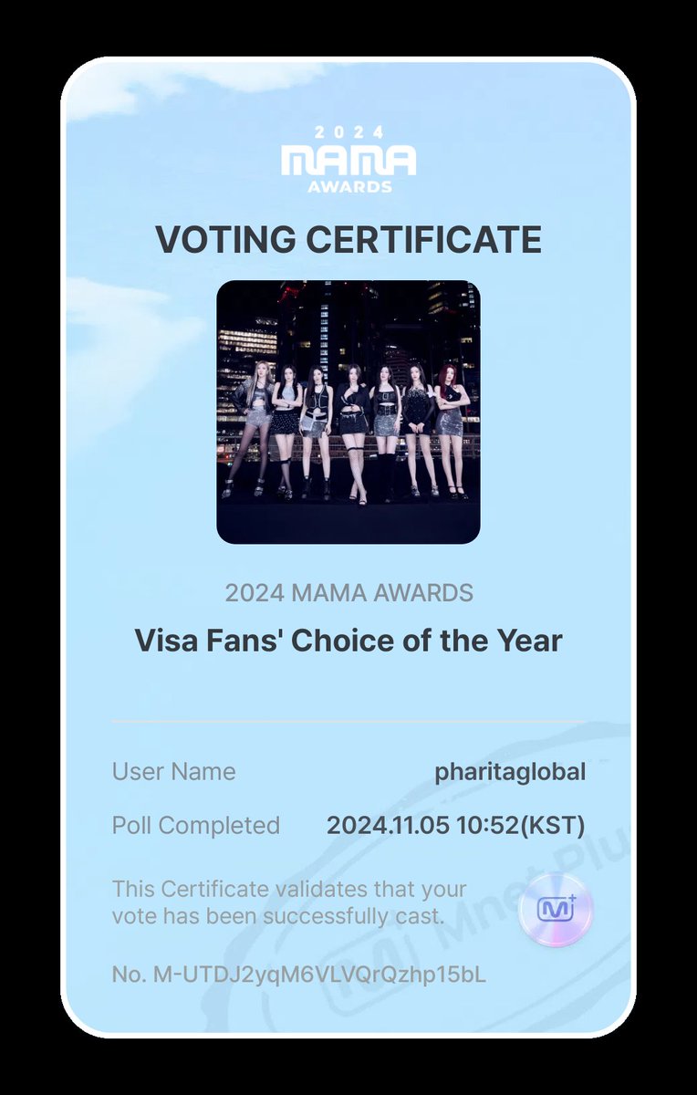 PHARITA_VT's tweet photo. 🏆 MAMA FANS' CHOICE AWARD COLLABORATION 🏆

ROUND 2 DAY 5:

Vote BABYMONSTER for Fans Choice Award and Visa Fans Choice Award.

Drop your voting certificates below with #TEAMPHARITA

i vote #babymonster for #2024MAMAVOTE    #MnetPlus #FansChoice https://t.co/b9bIHt31oP