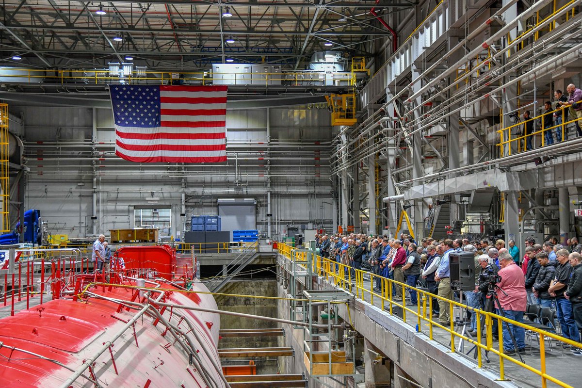 USNavyNNPP's tweet photo. The Naval Reactors Facility held a ceremony Oct. 30 for the turnover of S5G Prototype, the fifth-generation submarine designed by General Electric, to @ENERGY's Office of Environmental Management. #integrityalways #teamnavalreactors https://t.co/XxeIpNGkxV https://t.co/jhdgb4knYI
