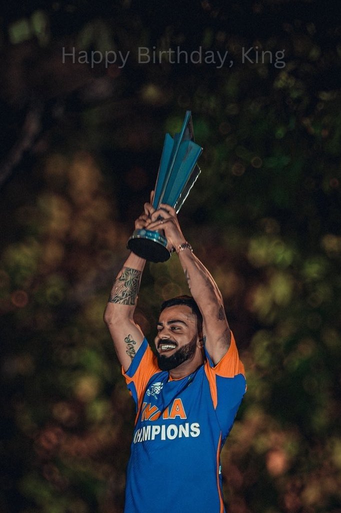 Divuuofficial's tweet photo. Happy Birthday to the one and only legend! 🎉🎉 Your passion and talent inspire millions worldwide. Keep shining, both on and off the field! 🐐👑 #HappyBirthdayViratKohli https://t.co/nir7BNJX4A