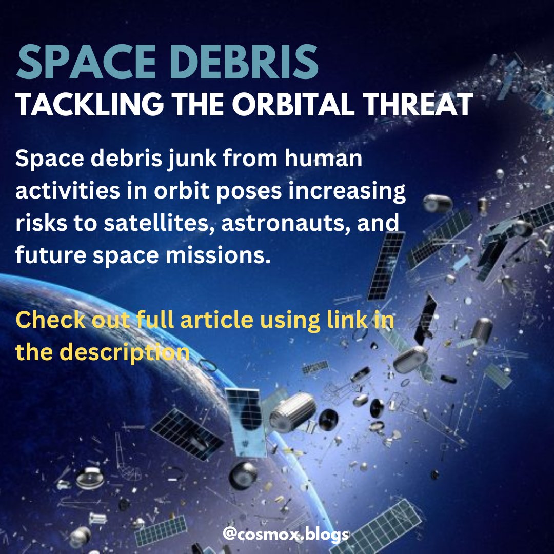 cosmoxblogs's tweet photo. Space debris is a pressing issue that needs to be solved. For a detailed overview of the problem and its solutions, check out our article - https://t.co/sh2BNXtJHw 

#space #climatebreakdown #problem #solutions #debris #SpaceX #NASA #USA #orbit #astronaut #Rocket #MissionS https://t.co/2JIuizGr9T