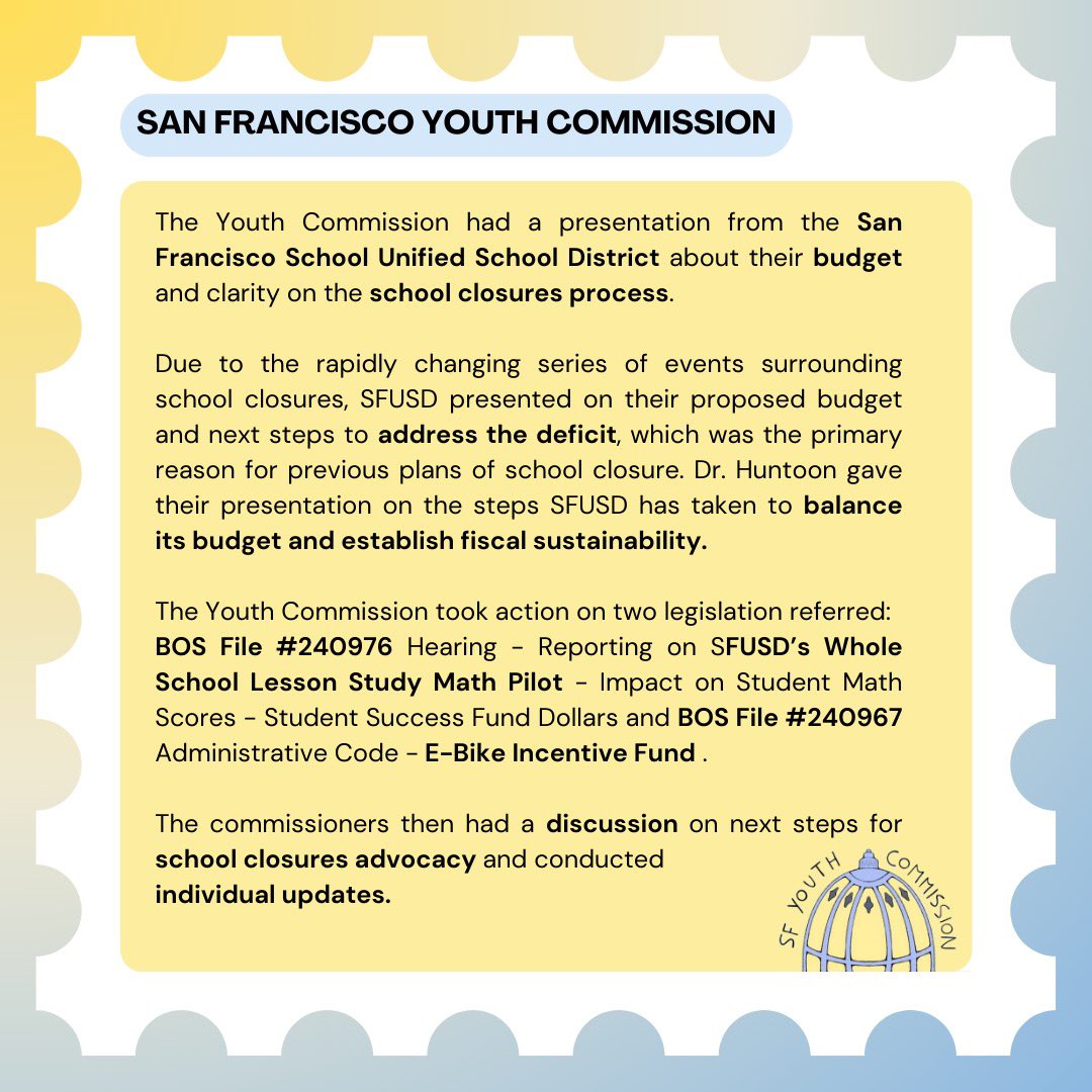 San Francisco Youth Commission tweet media