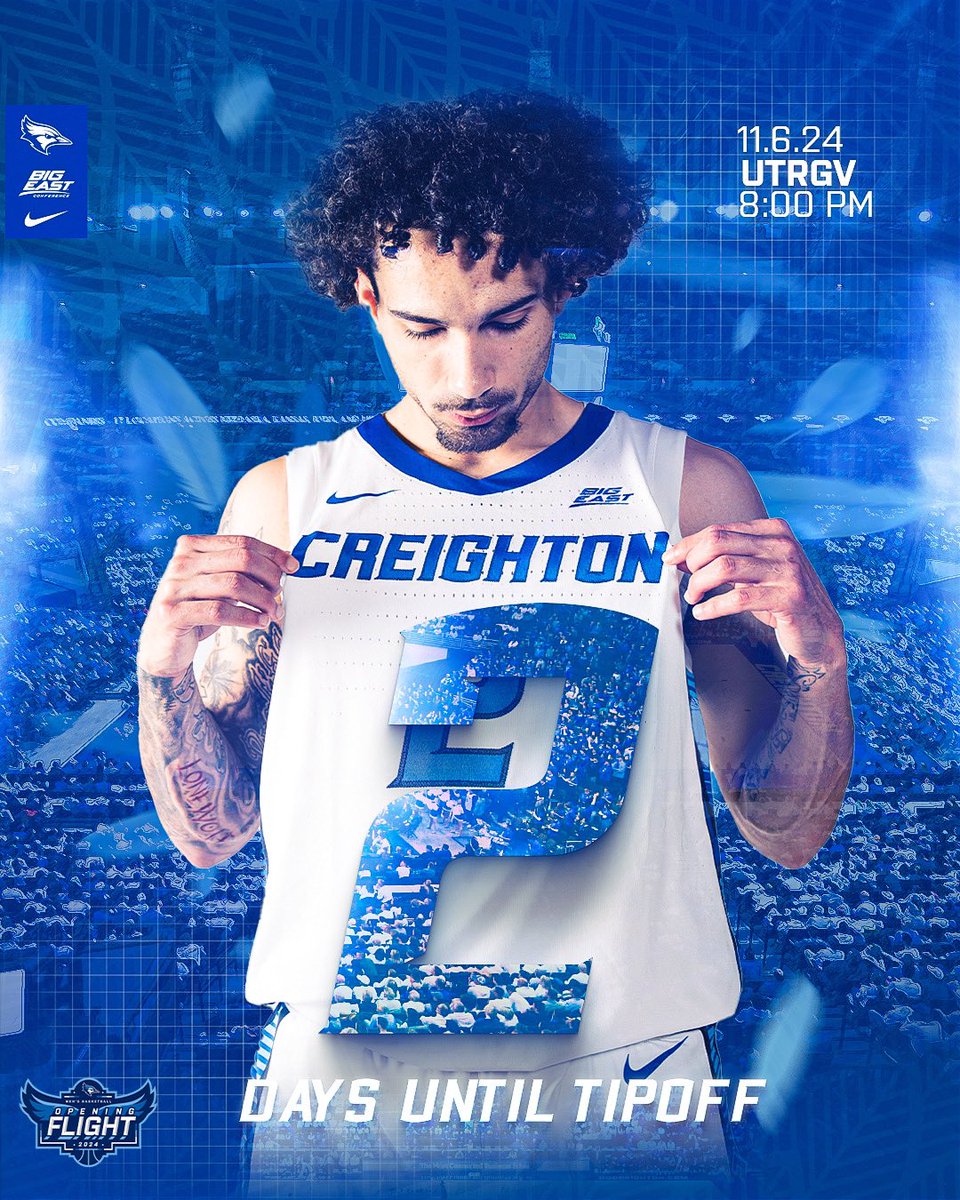 BluejayMBB's tweet photo. Only 2️⃣ more days!!!

Who else is excited? 

#GoJays x @popisaacs2 https://t.co/U6R0REuf84