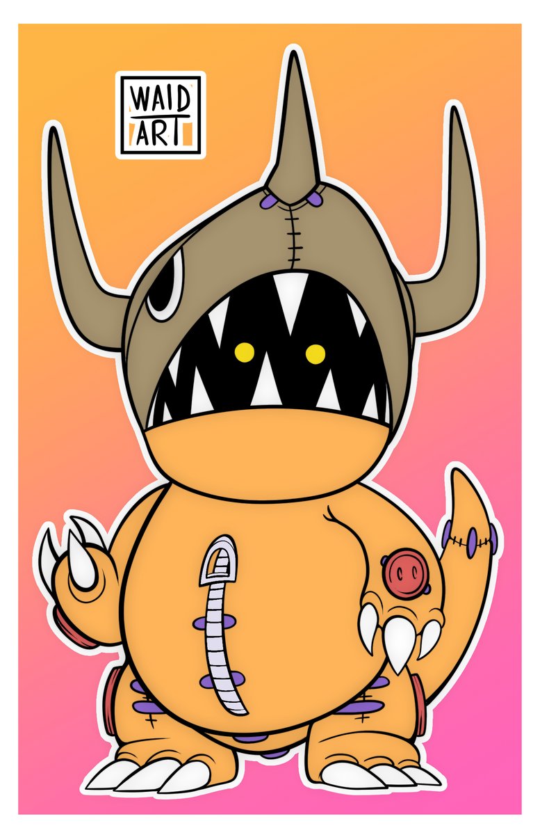 Waldart1's tweet photo. ᅠ
I wanted to make a drawing while I finish painting the other one, so a #digimonart to fill in a little in the meantime, the original design is from: 
https://t.co/xbRWl3AgMu

(#drawing #digimon #fanart #greymon)
ᅠ https://t.co/nFZDaMnAeh