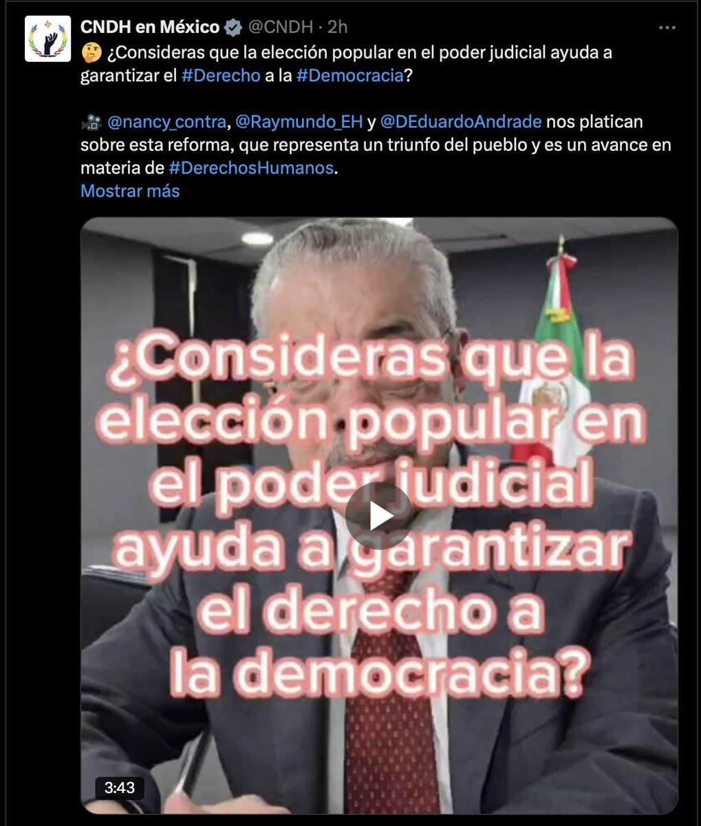 EliudTapia's tweet photo. otra razón para que la presidenta de la Comisión Nacional de los Derechos Humanos no sea ratificada en el cargo 

¿qué caramba hace un órgano público autónomo de derechos humanos promoviendo la agenda del gobierno? 

¿Eduardo Andrade? 

¿Neta?

¿perdimos la razón? https://t.co/52YC4jC0Co