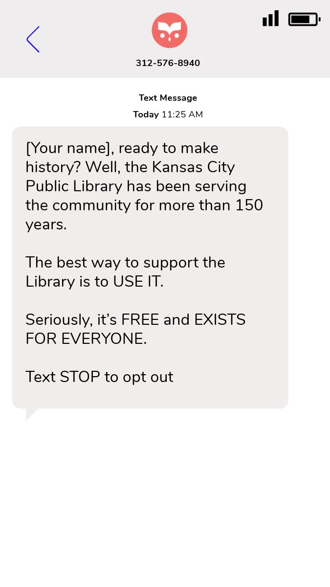 KCLibrary's tweet photo. What if the Library texted with the same urgency as political campaigns?🤳🏼

Endorsements from notable people? We’ve got those too.

Be ready to vote tomorrow.

Resources for finding your polling place, sample ballots and more voter information at https://t.co/pPcopOtIvG https://t.co/ERsePk772X