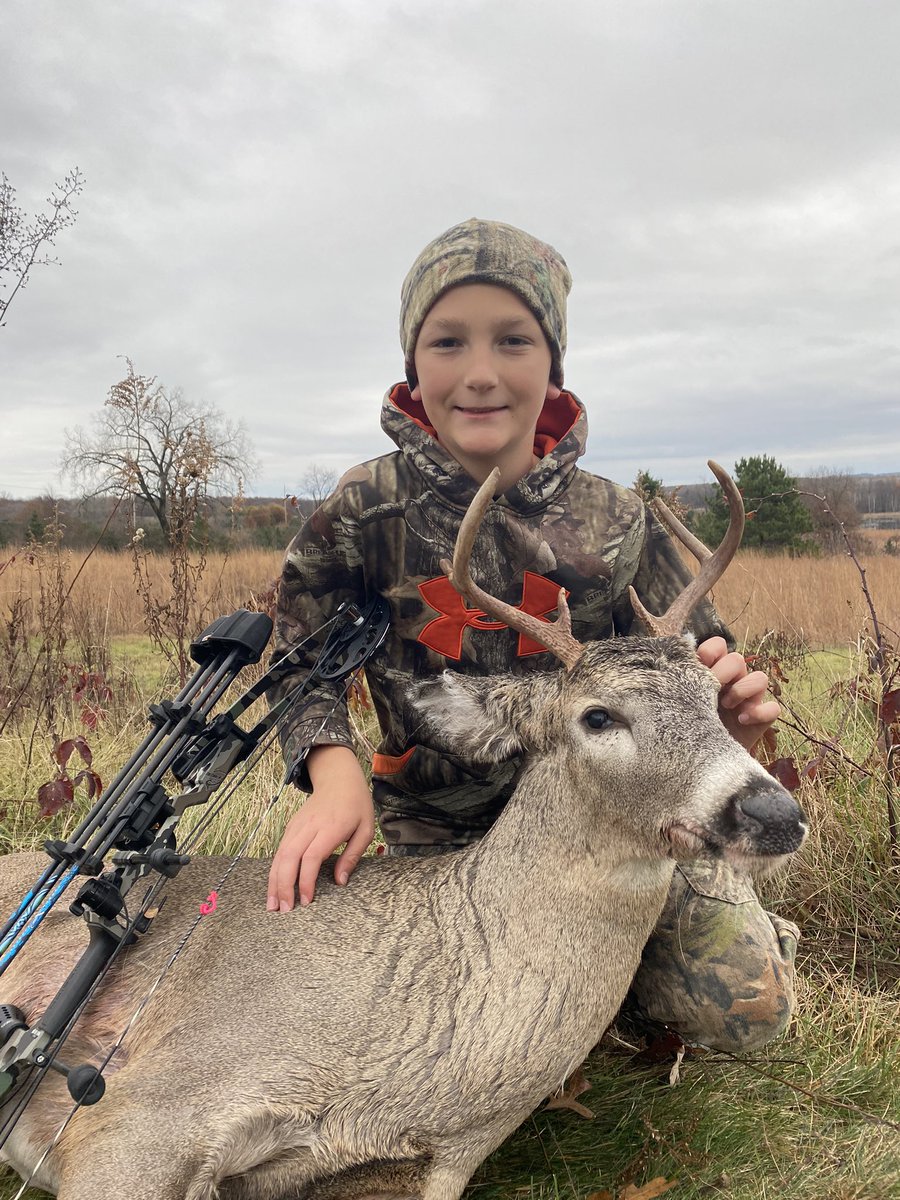 Super proud of my little guy and his first archery buck!  He’s had quite a season