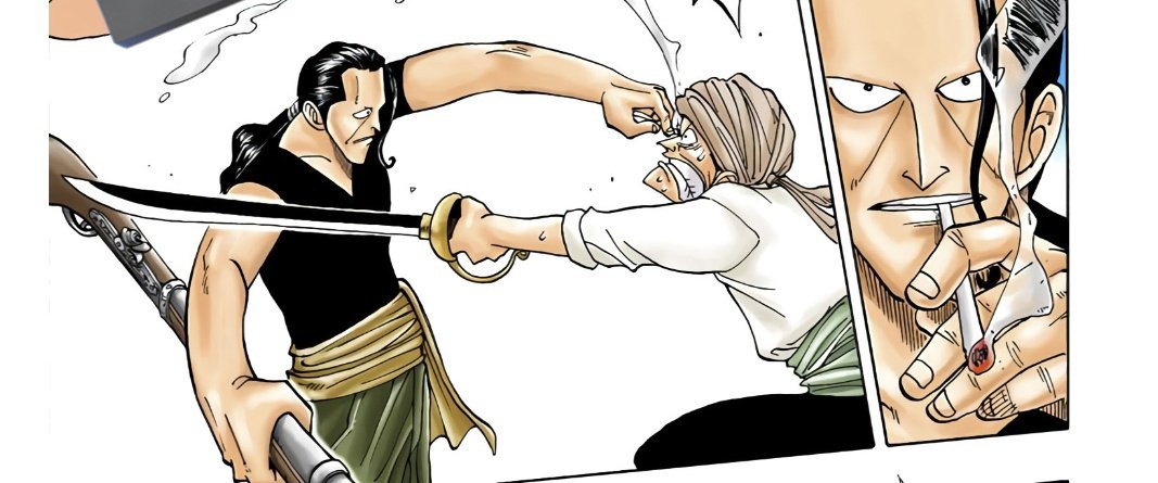 Elena54_7's tweet photo. #ONEPIECE 
Just noticed that Ben Beckman put out the cigarettes in his enemy's face.🔥✨ https://t.co/jTAewQooDw