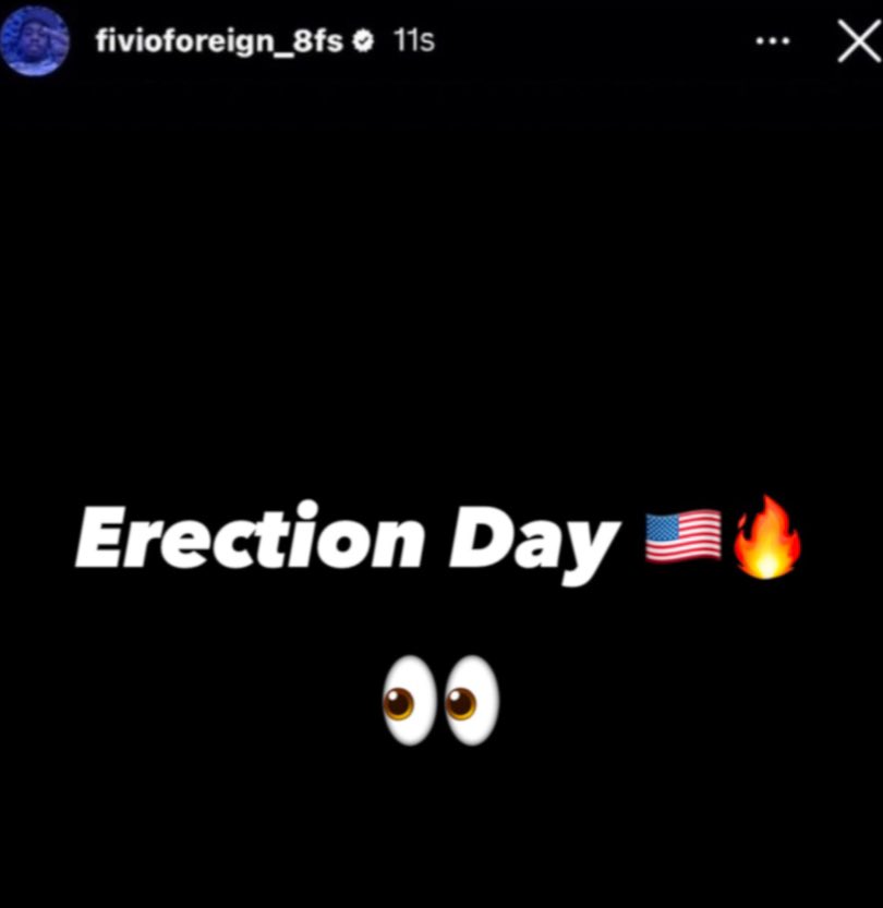 Fivio Foreign posts and deletes a new story 👀