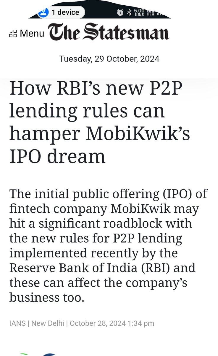 saini5572's tweet photo. @MobiKwik @lendboxin violated @RBI guidelines dt 16 Aug 24 and benefited their dear ones by blocking investors money from 1st Sep 24. @PMOIndia @RBI @SEBI_India @FinMinIndia plz look into it. #mobikwikscam #lendboxscam. https://t.co/QvRoAiQy2R