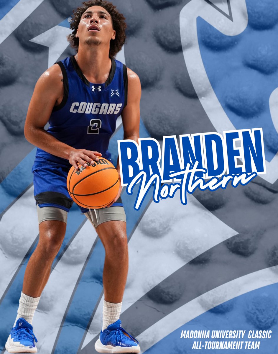 Coming off a 2-0 weekend at the MU Classic &amp; a big win over #21 Madonna Univ. on Saturday, two of our players were recognized on Saturday!

<a href="/lukealmo/">Luke Almodovar</a> | MU Classic MVP | 19.5 ppg | 5 rpg | 2.5 apg 

<a href="/Branden_Kobe/">Branden Northern</a> | 
MU All-Tournament Team | 
10.5 ppg  | 3 rpg | 2 apg

#GoCougars