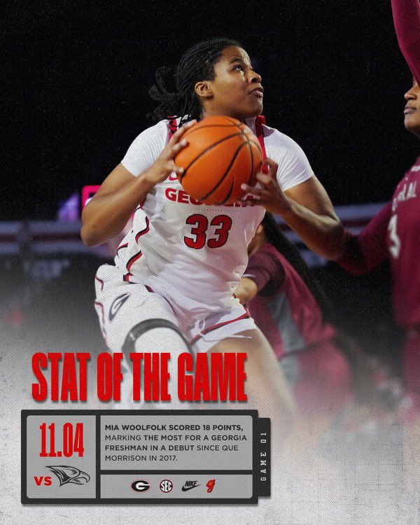 UGA_WBB's tweet photo. That freshman balled out ‼️ https://t.co/2OadXi2uhO