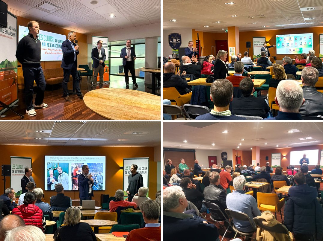 Incroyable énergie au club de 🎾 de #Levallois en présence de <a href="/germain_roesch/">Germain Roesch</a> &amp; <a href="/jimchardy/">Jeremy Chardy</a> pour notre dernière réunion de campagne 92
✅ Près de 70 personnes réunies
✅ Des échanges passionnants sur le rôle de la Ligue IDF, le haut niveau et la préparation mentale
🎾👇