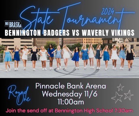 bferris5's tweet photo. @BadgerPower21 @WeRBennington @bennington_club let’s fill the bus route and send these girl off in style! https://t.co/0S8QOhHkzq