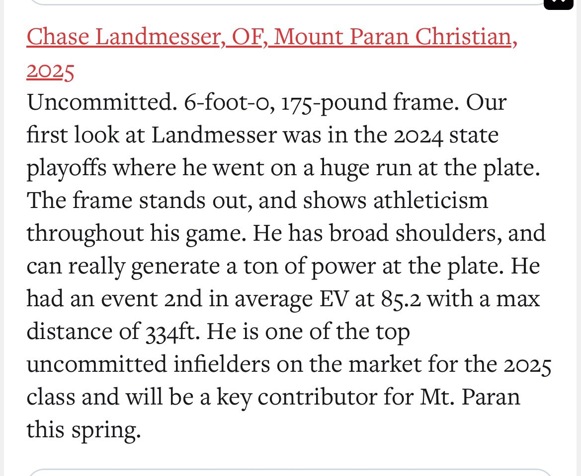 LandmesserChase's tweet photo. @MPCAthletics @recruit643 @UBAuncommitted @PBR_Uncommitted @PrepBaseballGA @ https://t.co/AGxeuxTgqQ
