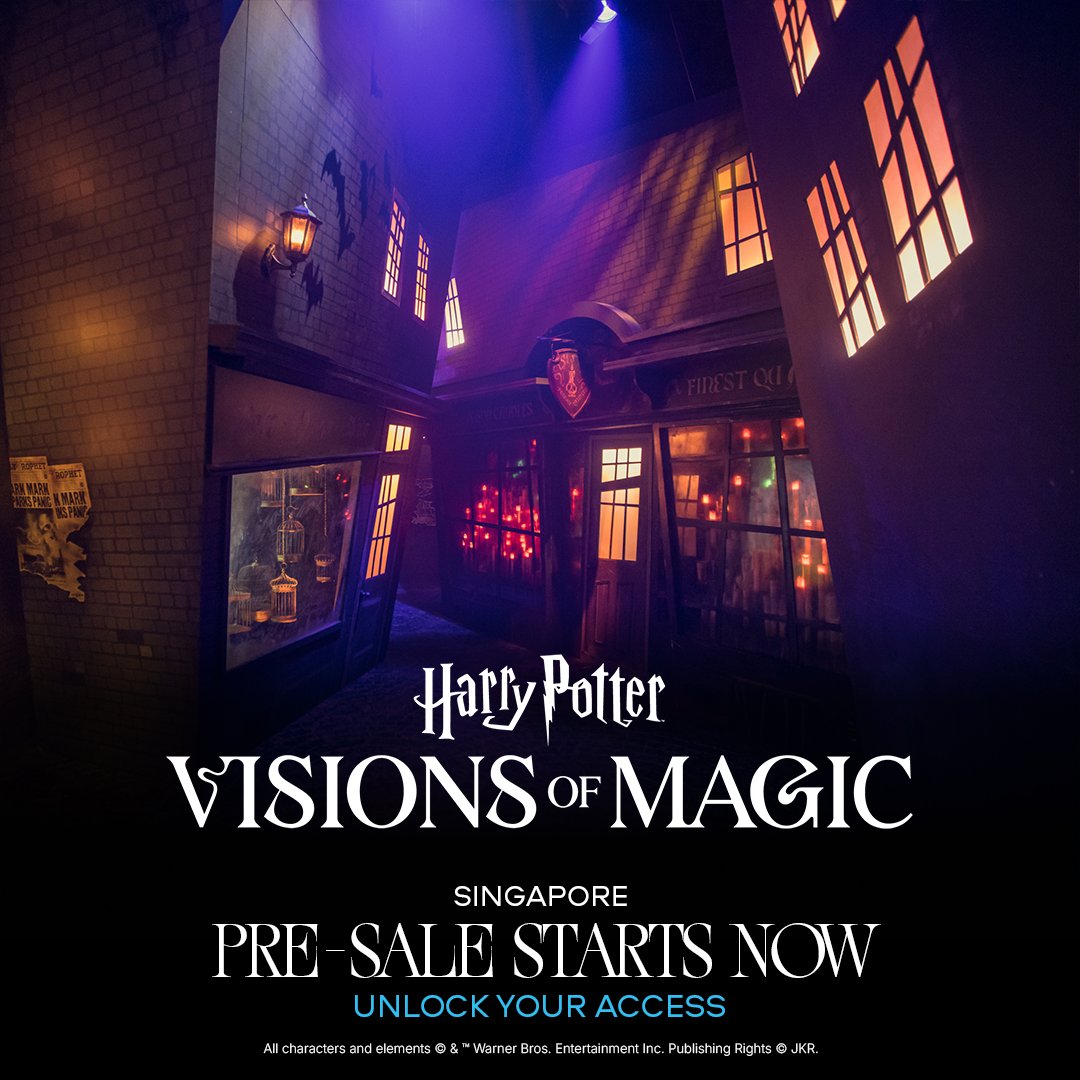 HPVisions_Magic's tweet photo. The wait is over! Pre-sale tickets for Harry Potter: Visions of Magic at Resorts World Sentosa are now on sale! 

Unlock your access now at https://t.co/4ow43zwOQv and secure your spot before they go on general sale. https://t.co/spsK7Xh9fL
