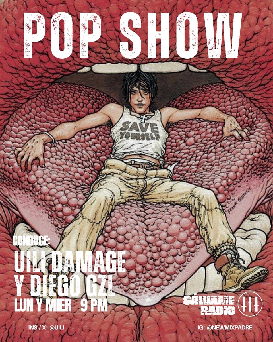 LUNES, 9 PM |  Comunícate con <a href="/uili/">★ uili ★</a> Damage y Diego Gzl @elvital usando #PopShow 

💊 Escúchalo en vivo o en su versión resucitada a la hora que quieras.

salvameradio.com/links
