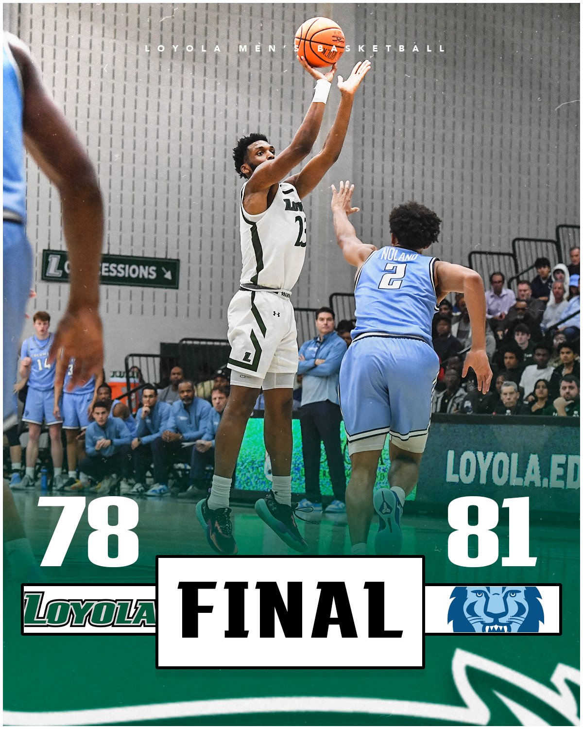 Loyola Men s Basketball on X Final Columbia 81 LoyolaHounds 78 Five Hounds starters score in double figures led by Milos Ilic s 18 points and 11 rebounds on Monday night but the Lions rallied