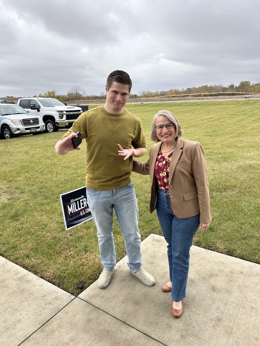 millermeeks's tweet image. Well, given that our last events of this campaign cycle were tonight, we said goodbye to our Democrat tracker. Wyatt, if that’s his real name, was always polite and good natured.