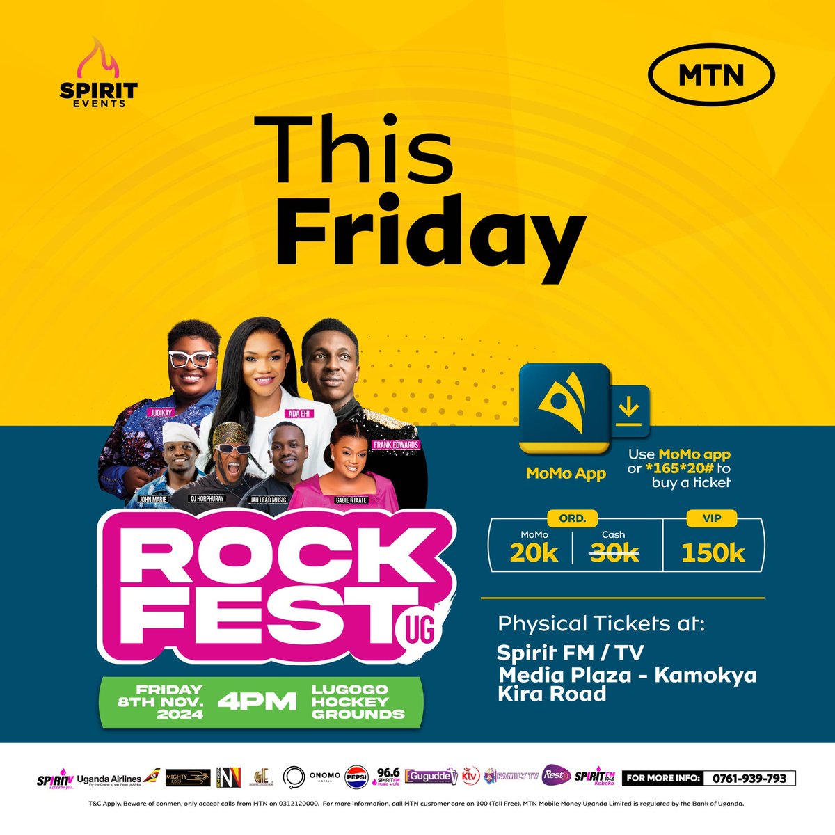The long wait is over #RockfestUg #SpiritEvents 🎊🎊🎊🎊